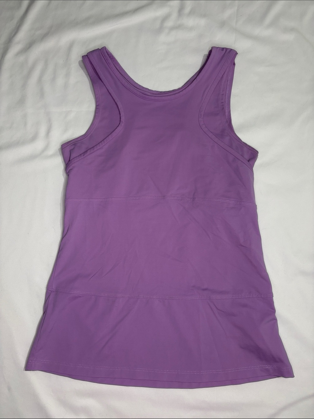 Lija Golf / Tennis Preppy Lavender Lilac Purple Multi Panel Layered Racerback